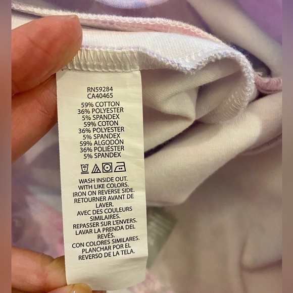 Children’s Place Purple Blue Colorful Tie-Dye Pattern Leggings Girls 10 Medium - Picture 4 of 4